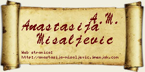 Anastasija Misaljević vizit kartica